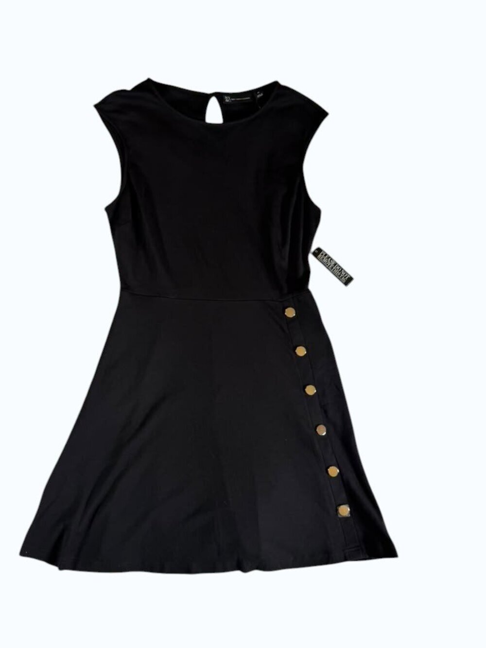 New York & Company Black Fit & Flare Dress Women's Size M NWT Sleeveless.